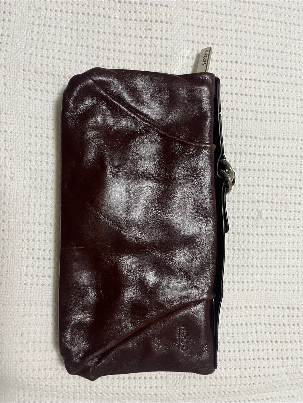 HOBO Women’s Leather Clutch Wallet - Deep Burgundy